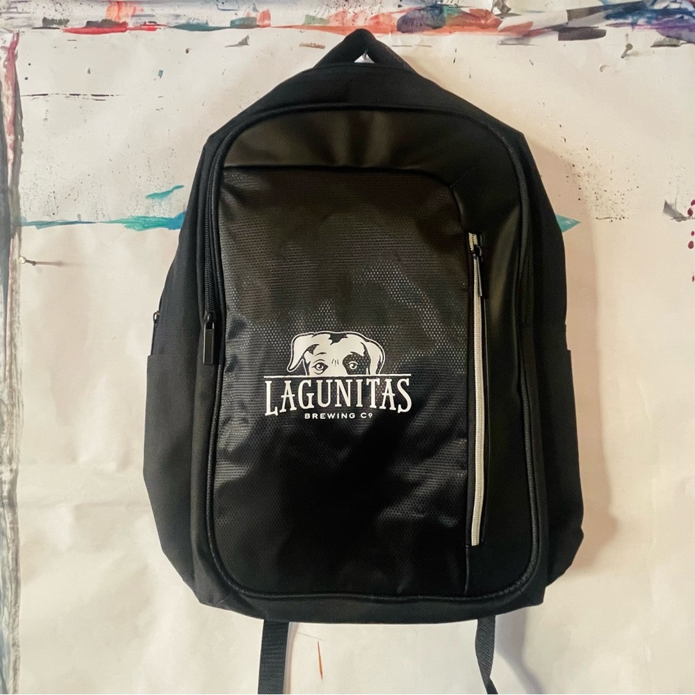 Lagunitas Brewing, Black Logo Backpack, Laptop, Corporate Beer, NWOT